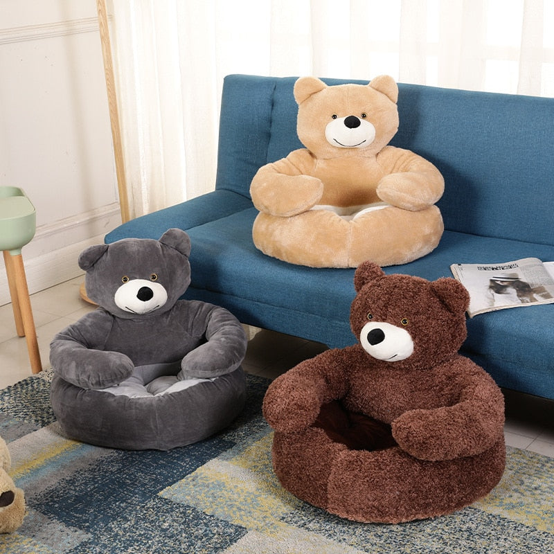 Ultra Soft Hugging Bear Pet Bed - Cat / Small Dog