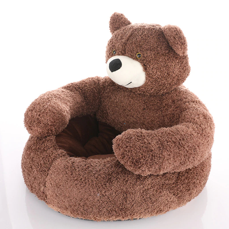 Ultra Soft Hugging Bear Pet Bed - Cat / Small Dog