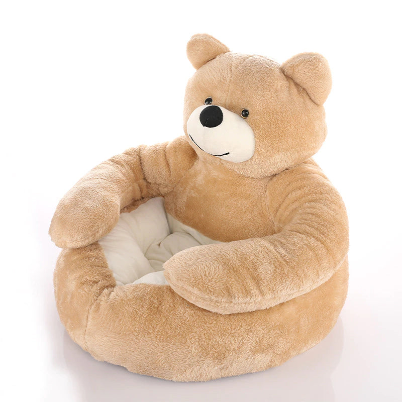 Ultra Soft Hugging Bear Pet Bed - Cat / Small Dog