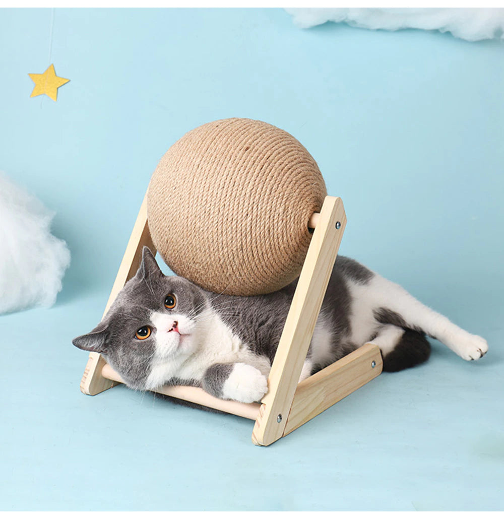 Cat Natural Sisal Rope Scratching Ball Toy