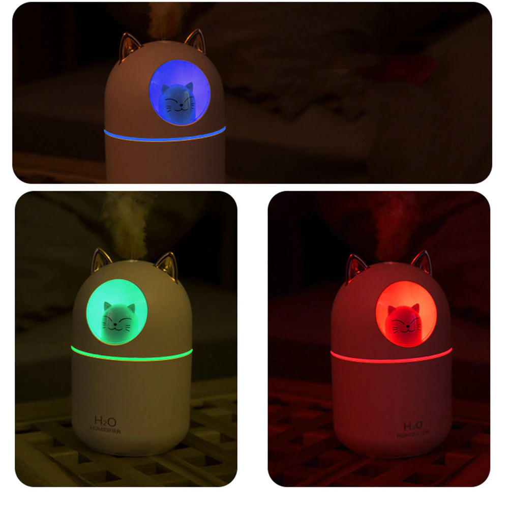 Cartoon Cat Head Humidifier and Aroma Diffuser